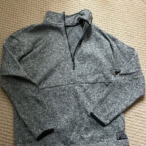 PINK Victoria's Secret Gray Zip Up Sweater